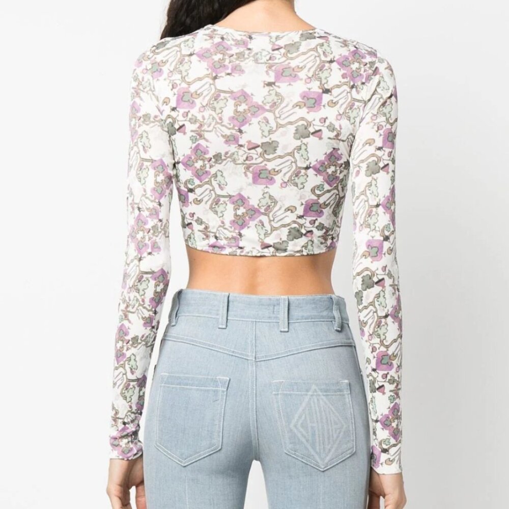 BRAND NEW ISABEL MARANT FLORAL CROP TOP - Picture 2 of 4